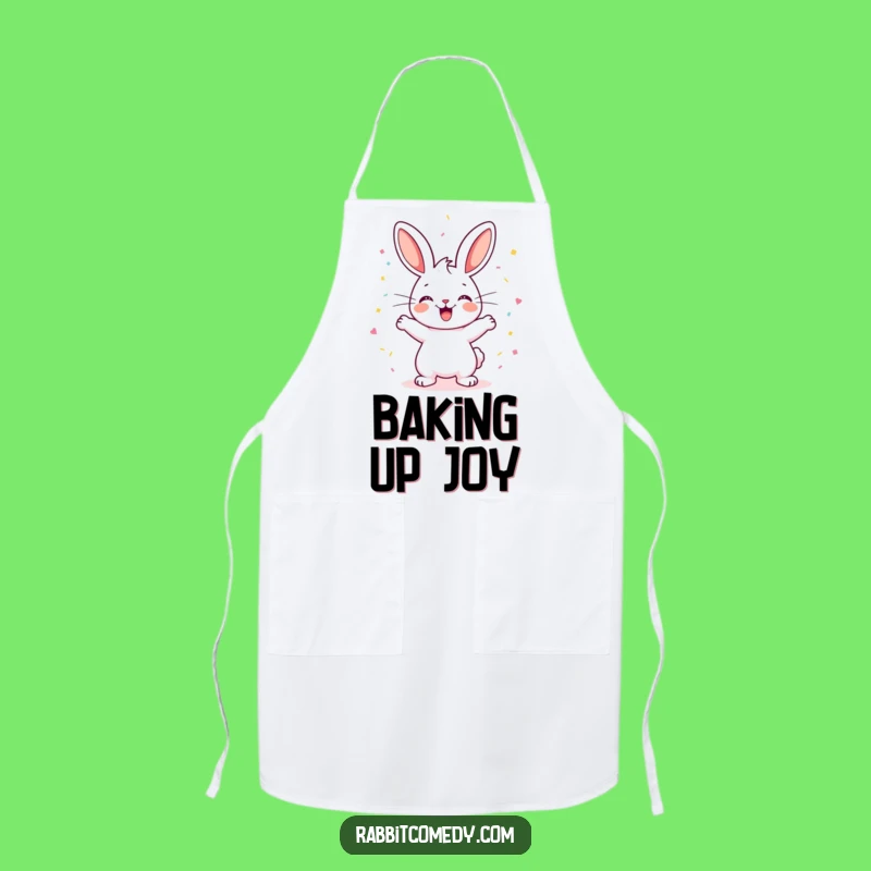 Funny Happy Rabbit Binky Apron: Cook with Celebration!