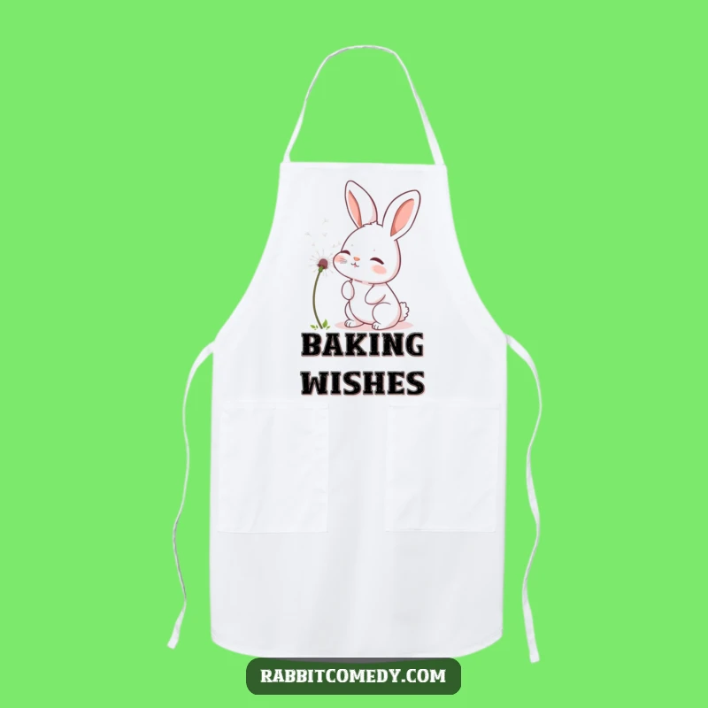 Funny Rabbit Dandelion Apron - Whimsical Kitchen Wear, Perfect Humorous Gift!