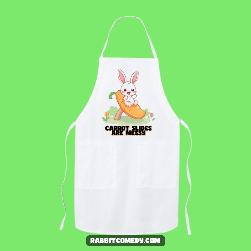 Funny Giddy Rabbit Carrot Slide Apron: Hilarious Kitchen Fun and Gift