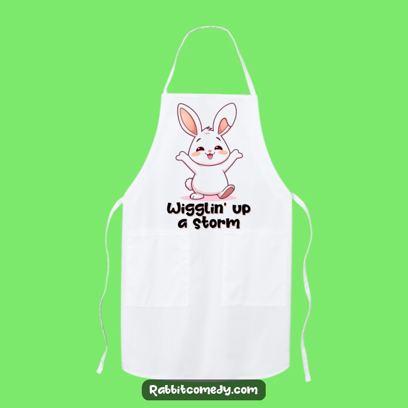 Funny Rabbit Apron, Chef's Wiggly Ear Kitchen Wear for Gift