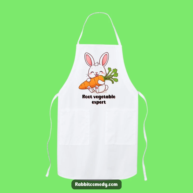 Funny Rabbit Chef Apron: Cook with Joy, Nibbling Carrots, Perfect Funny Gift