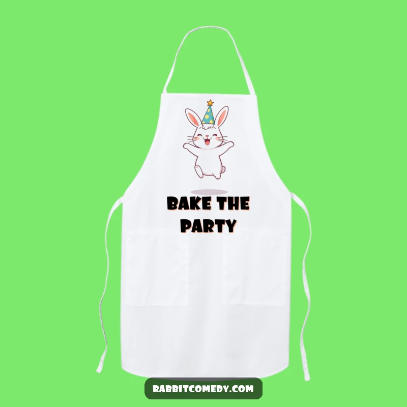 Funny Rabbit Party Apron: Cook Up Fun with Festive Jumps