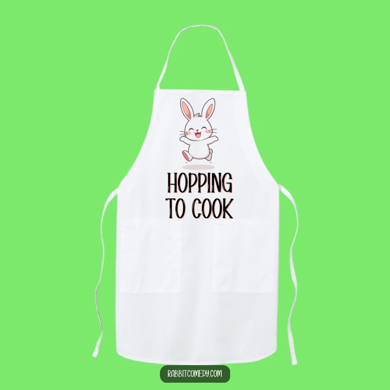 Funny Hopping Rabbit Apron: Cook with Joy in This Hare's Cheerful Gear