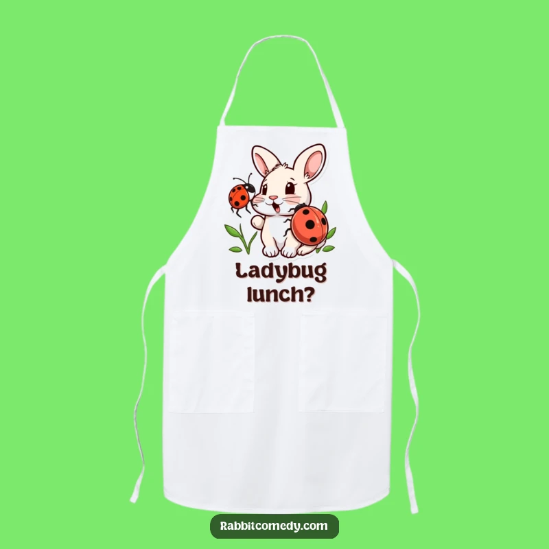 Funny Rabbit Ladybug Apron: Cook with a Smile, Perfect Kitchen Gift