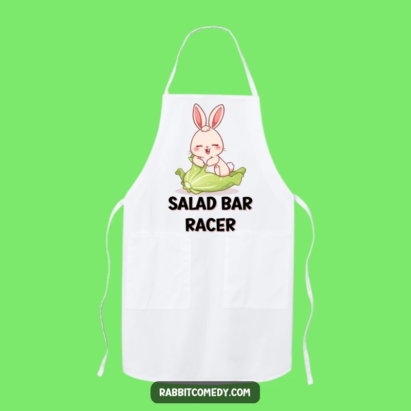 Funny Rabbit Lettuce Slide Apron: Cook with Comical Flair and Fun