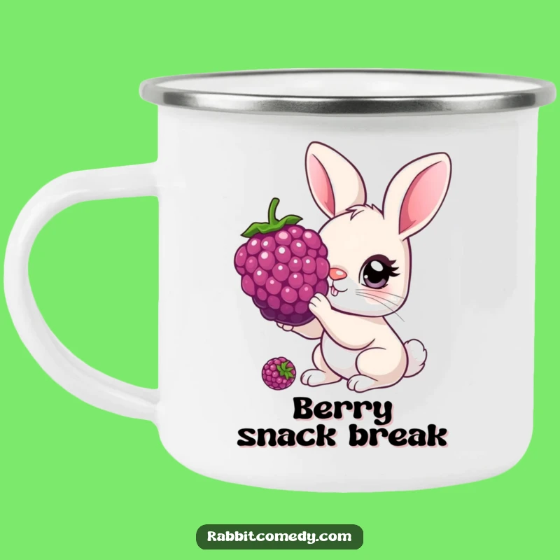 Funny Curious Rabbit Camping Mug: Durable and Charming for Outdoor Adventures