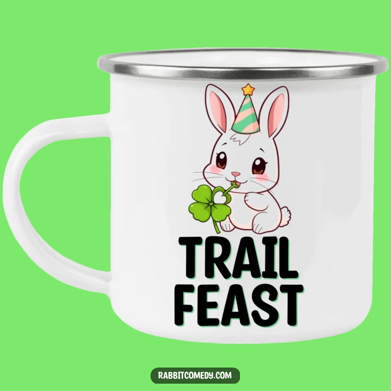 Funny Party Rabbit Camping Mug - Festive Outdoor Adventure Gift