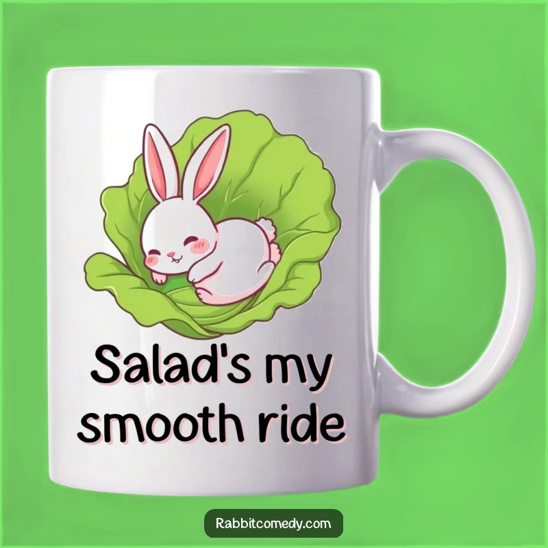 Funny Rabbit Lettuce Slide Mug: Comical Cute Rabbit Gift for Giggle Lovers