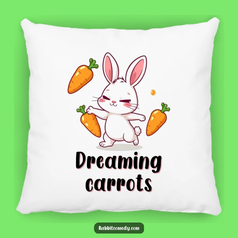 Cozy Funny Juggling Rabbit Pillow - Comfy & Skillful Decor