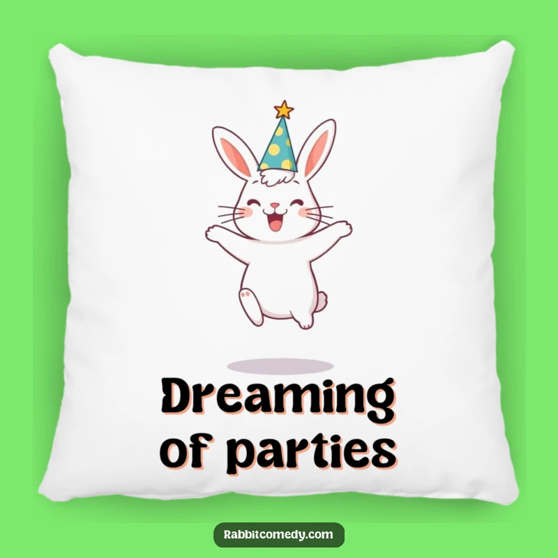 Funny Rabbit Party Pillow: Cuddle Up with Festive Joy