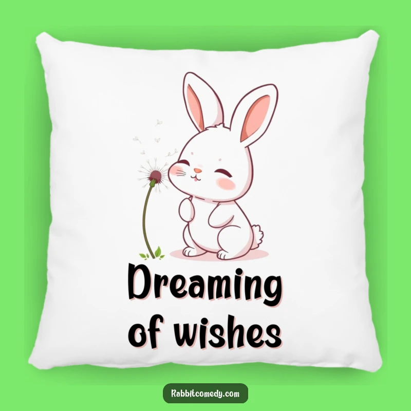 Funny Rabbit Dandelion Pillow - Soft Bunny Cushion, Perfect Humorous Gift!