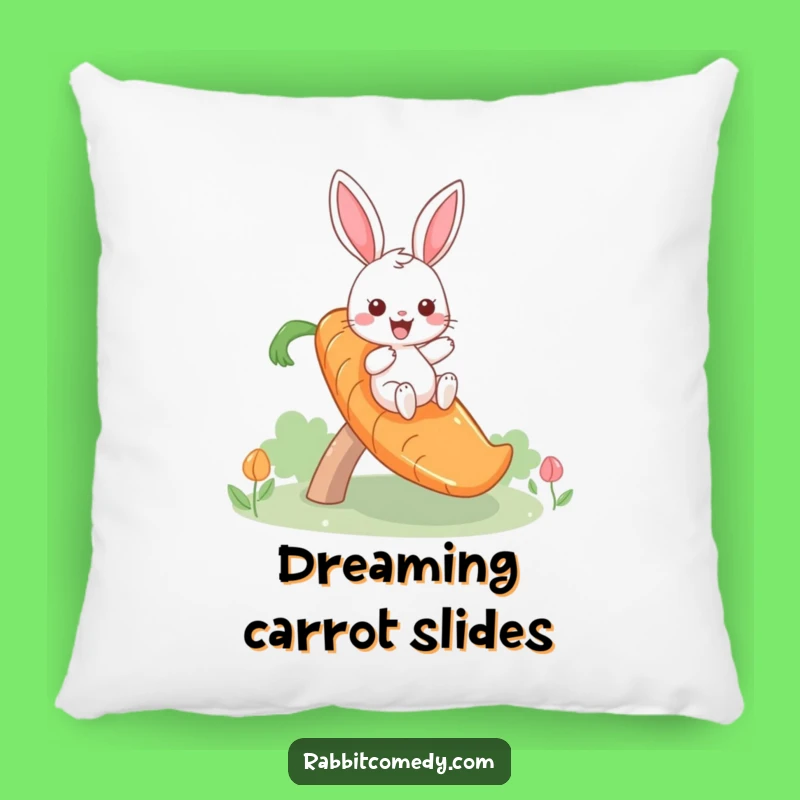 Funny Giddy Rabbit Carrot Slide Pillow: Comfy and Hilarious Home Decor Gift