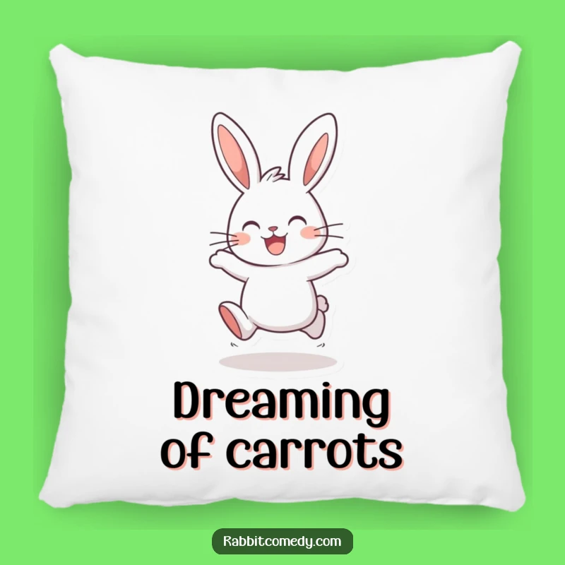 Funny Hopping Rabbit Pillow: Cuddle Up with This Joyful Hare's Comfort