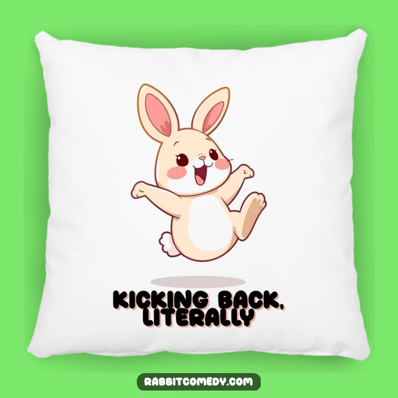 Funny Kicking Rabbit Pillow: Cuddle Up with Playful Hare's Soft Comfort