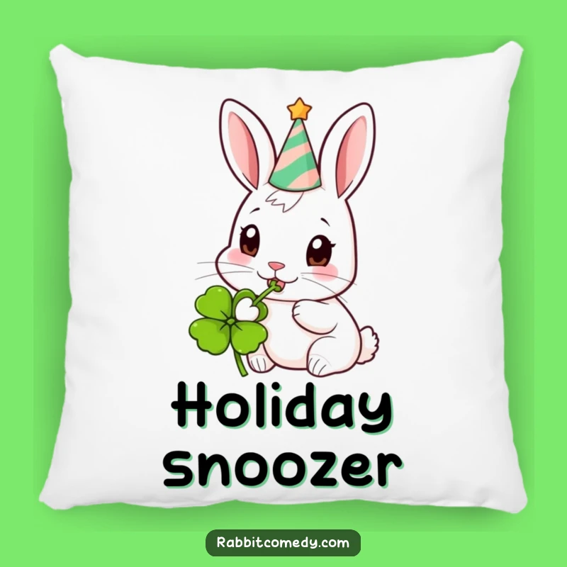Funny Party Rabbit Accent Pillow - Festive & Cozy Home Decor Gift