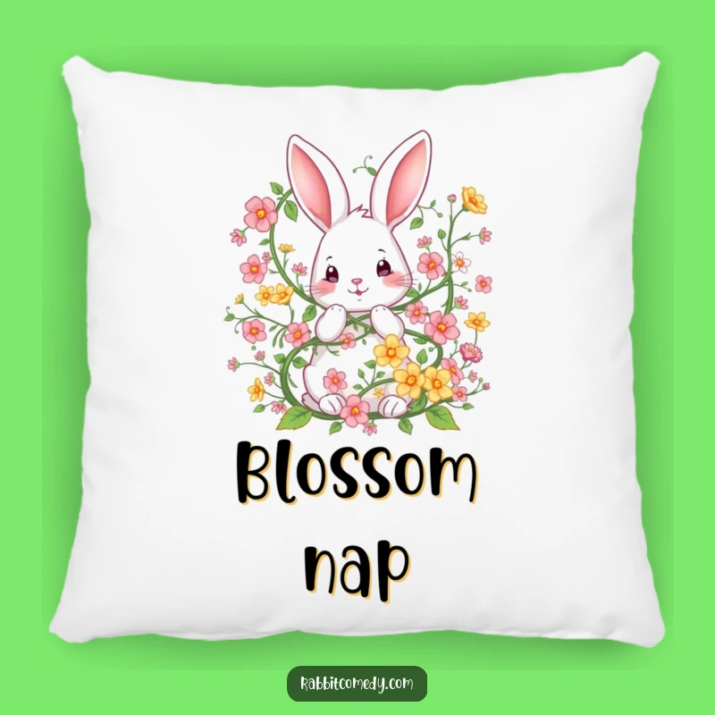 Funny Rabbit Flower Pillow: Cozy Whimsy, Perfect Garden Comfort Gift