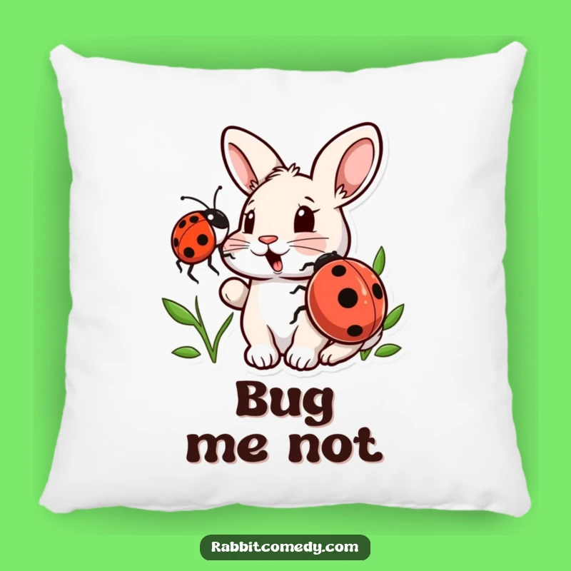 Funny Rabbit Ladybug Pillow: Cozy Surprise Comfort, Perfect Humorous Accent