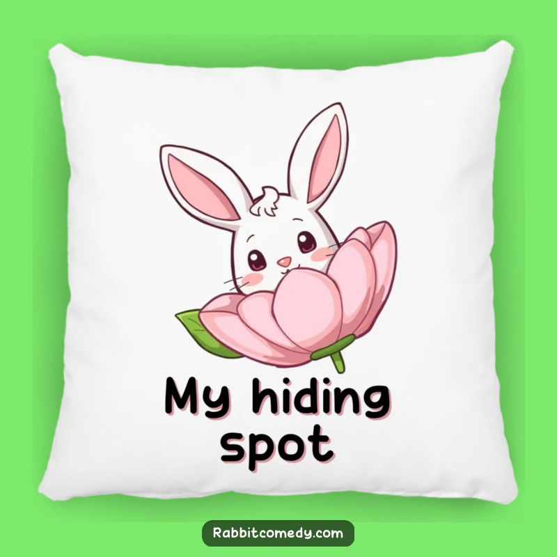 Funny Rabbit Flower Accent Pillow - Cute & Cozy Home Decor Gift