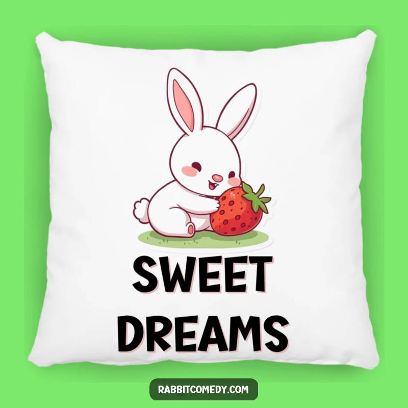 Funny Rabbit Strawberry Pillow: Cozy Comfort, Sweet Surprise, Perfect Funny Gift