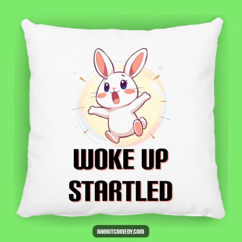 Funny Surprised Rabbit Bubble Pillow: Cuddles with Comical Reactions!