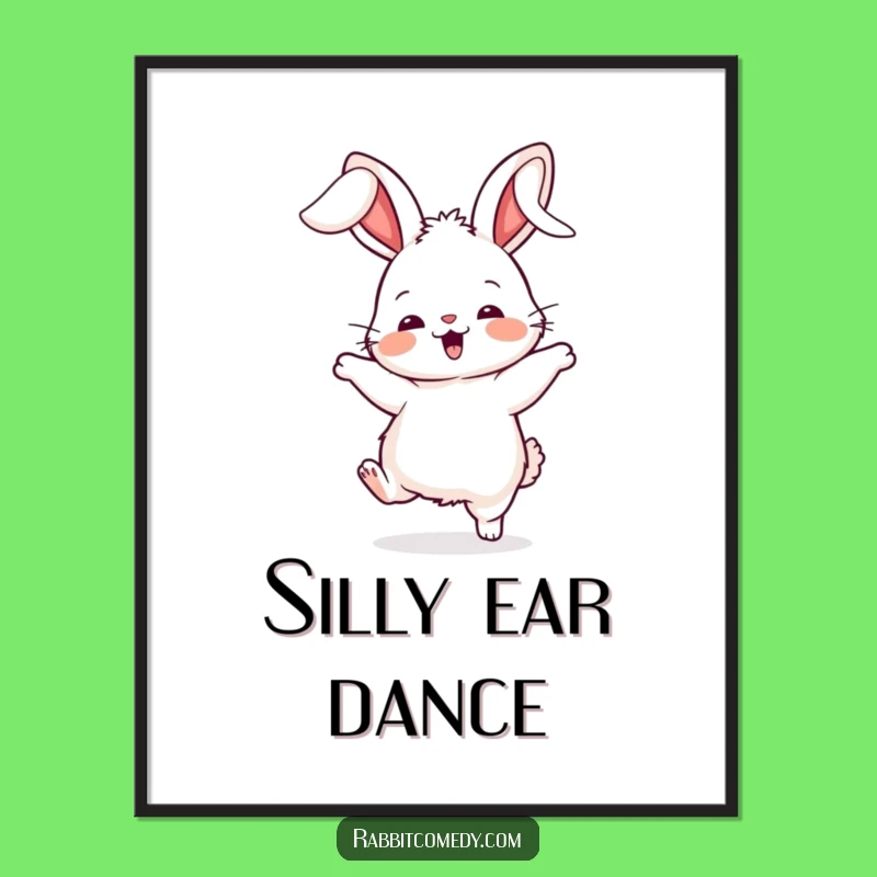 Funny Silly Rabbit Dance Digital Art: Instant Playful Download