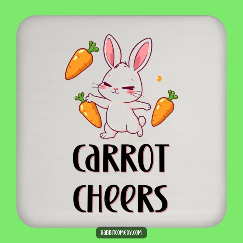 Protective Funny Juggling Rabbit Coasters - Decor with Skill