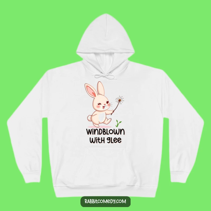 Cozy Funny Rabbit Dandelion Hoodie: Stay Warm While Chasing Dreams