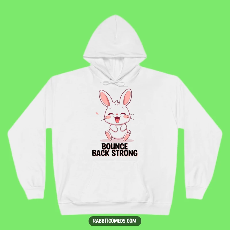 Cozy Funny Rabbit Stumble Hoodie: Stay Warm with Humorous Resilience
