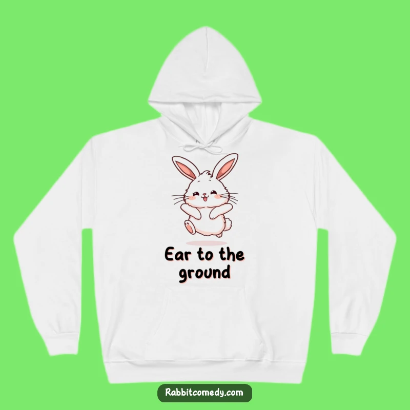 Funny Rabbit Hoodie - Cozy Hop with Twitching Ears - Whimsical Gift