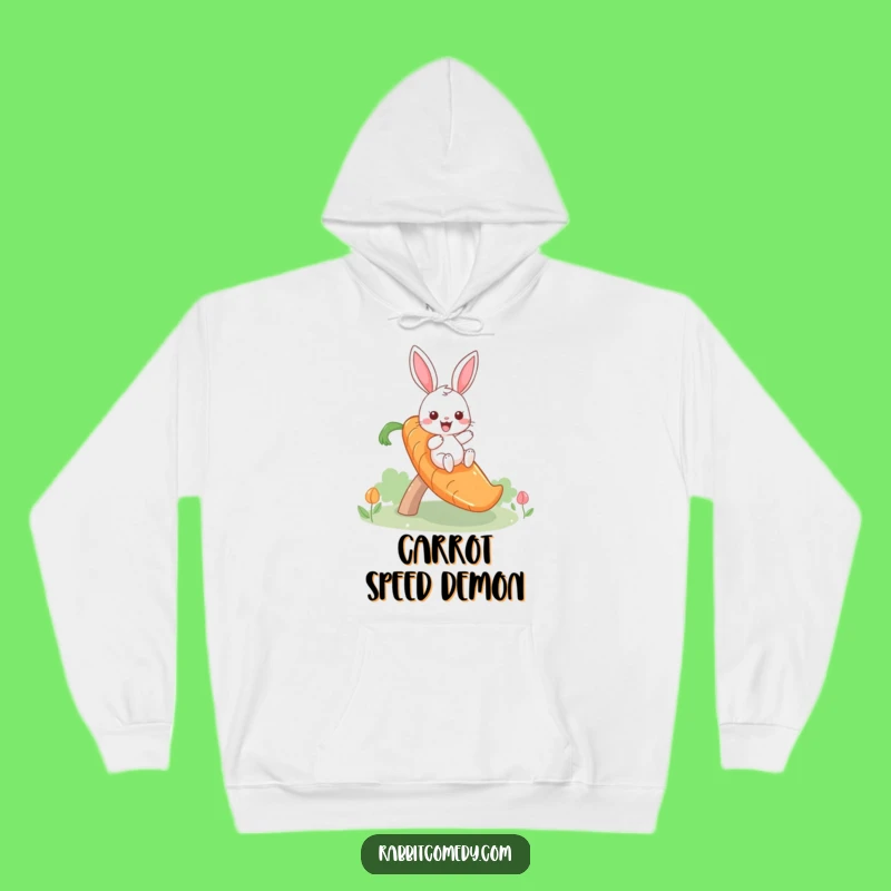 Funny Giddy Rabbit Carrot Slide Hoodie: Cozy and Hilarious Gift for Bunny Fans