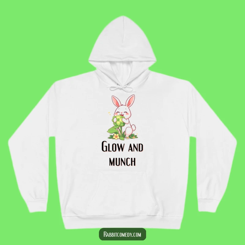 Funny Rabbit Glowing Clover Hoodie - Cozy Magical Wear and Perfect Gift