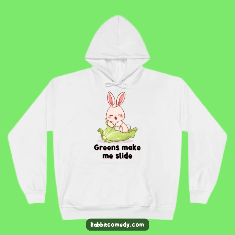 Funny Rabbit Lettuce Slide Hoodie: Cozy Up with Comical Adventure