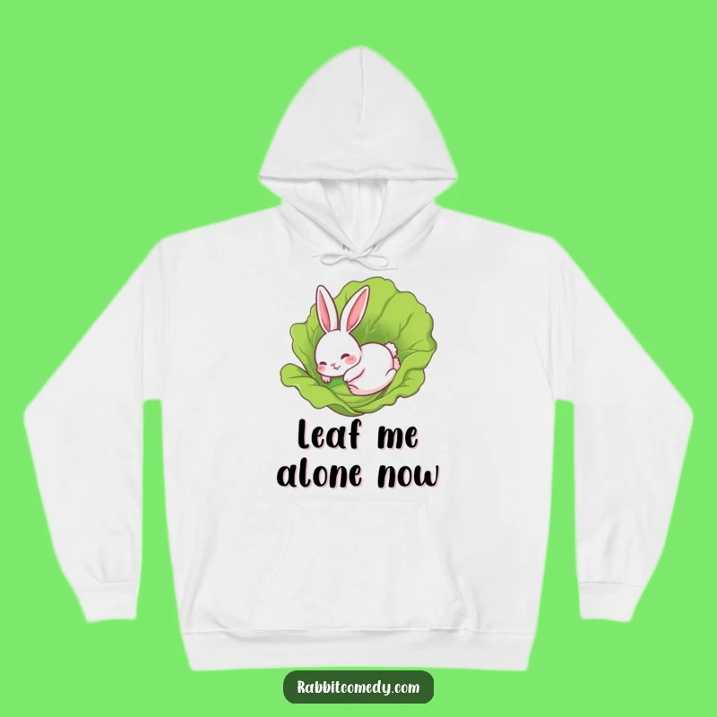 Funny Rabbit Lettuce Slide Hoodie: Cozy & Comical Cute Rabbit Gift