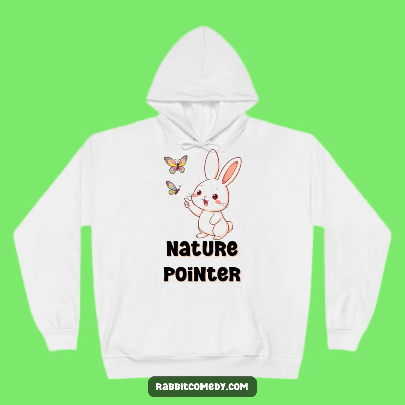 Funny Cozy Rabbit Butterfly Hoodie - Warm Nature Apparel Gift