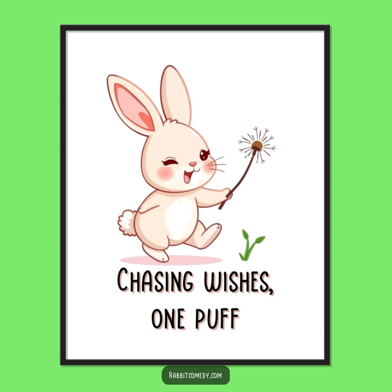 Free Printable Wall Art: Rabbit's Dandelion Seed Chase