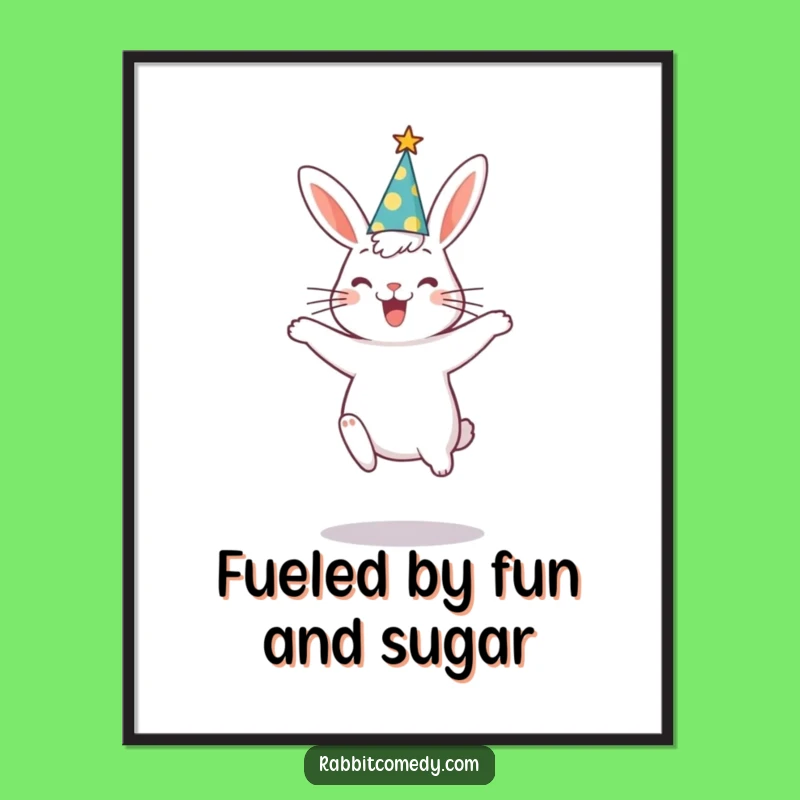 Free Printable Wall Art: Rabbit's Silly Party Jump Art