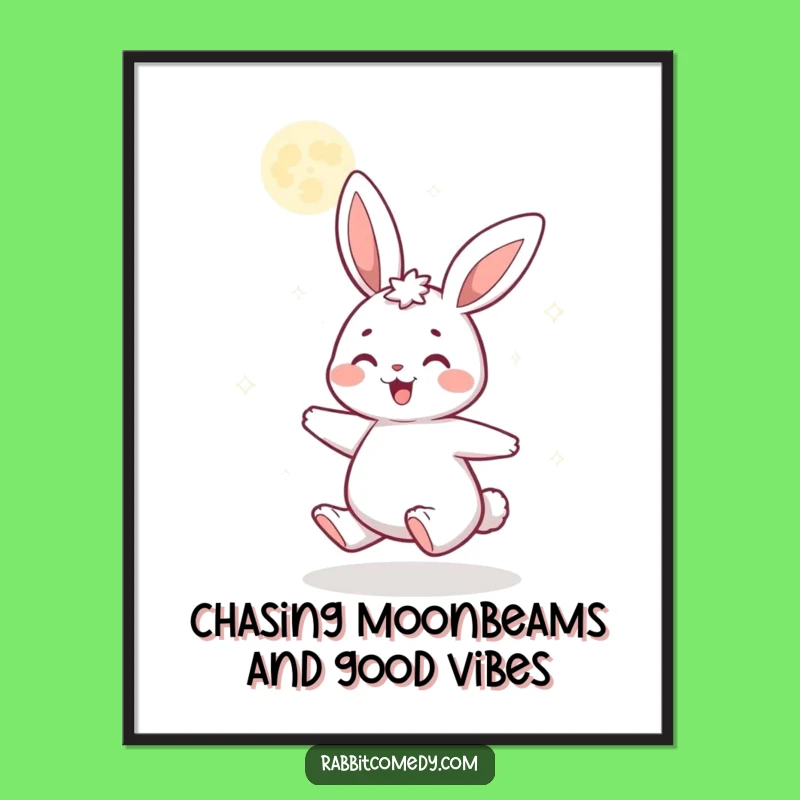 Moonlit Rabbit Free Printable Wall Art - Whimsical Downloadable Decor