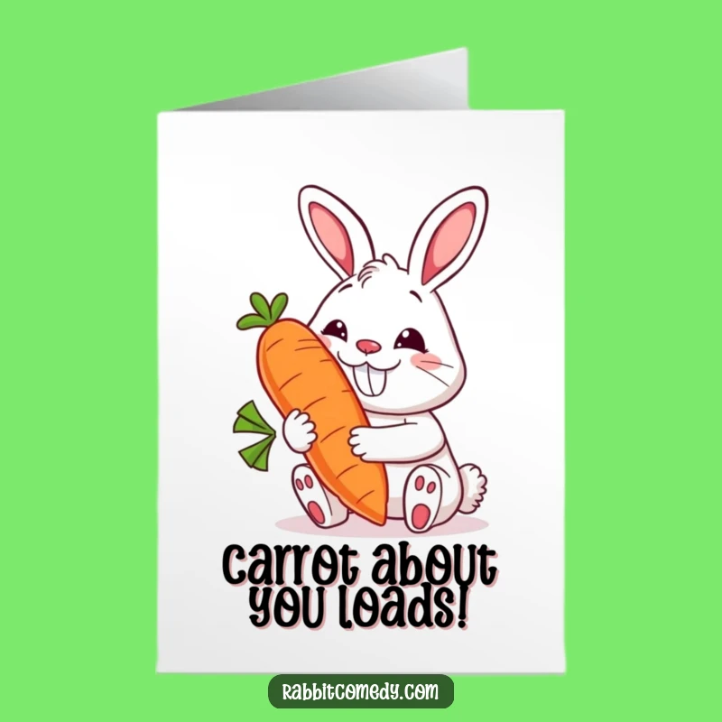 Free Printable Rabbit Birthday Card - Grinning Carrot Lover Downloadable Joy