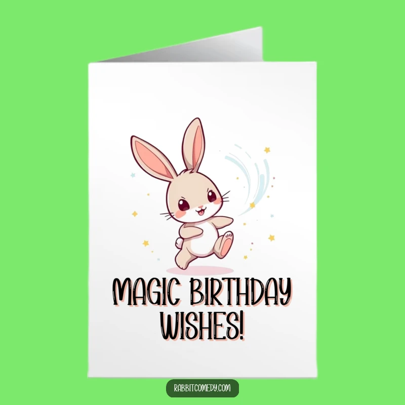 Free Printable Rabbit Birthday Card! Magical Dust Chase Fun