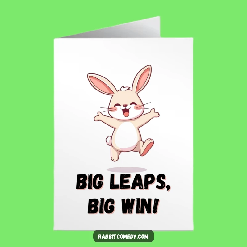Free Printable Congrats Card: Rabbit Hops, DIY Downloadable