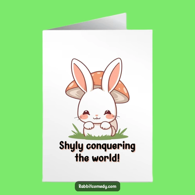 Free Printable Congratulations Card: Shy Rabbit's Smile - Congrats!