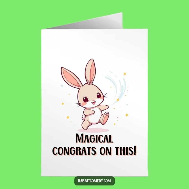 Free Printable Rabbit Congrats Card! Magical Dust Chase Celebration
