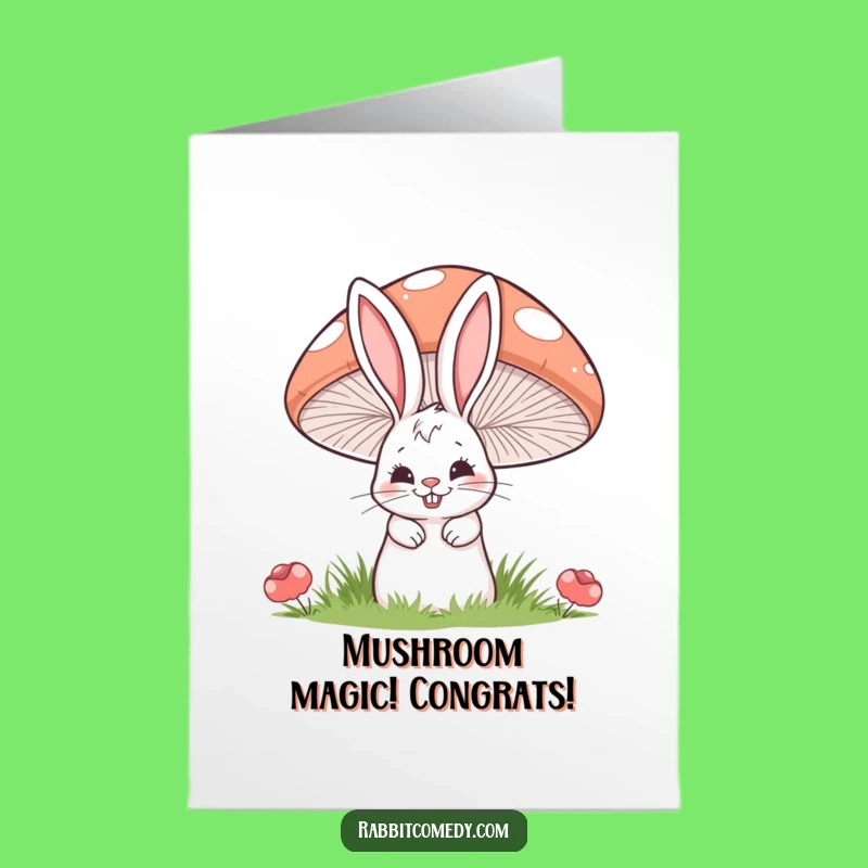 Mischievous Rabbit Congrats Card: Funny Free Printable, Peek-a-Boo Success, Gift