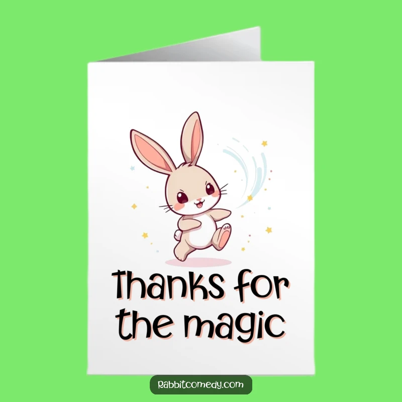 Free Printable Rabbit Thank You Card! Magical Dust Gratitude