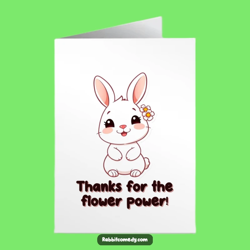 Free Printable Thank You Card: Sweet Rabbit Daisy downloadable gift!