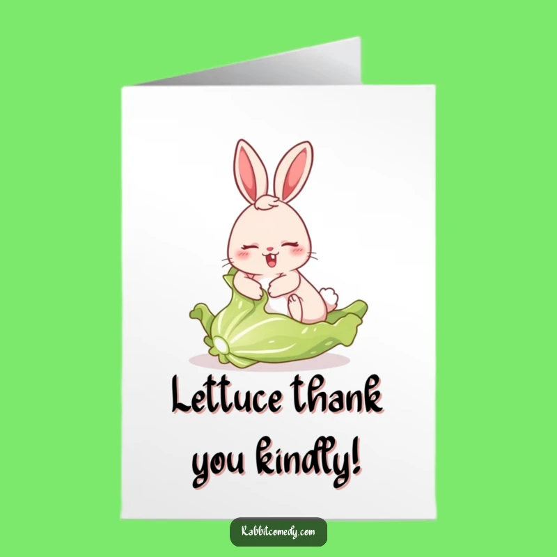 Funny Free Printable Thank You Card: Sliding Rabbit - Unique Downloadable Gratitude