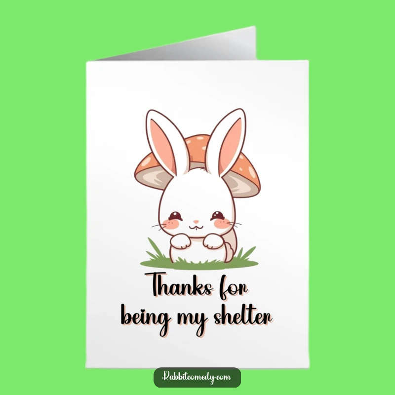 Free Printable Thank You Card: Shy Rabbit's Thanks - Adorable Gratitude!