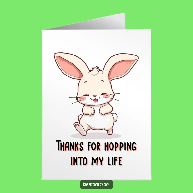 Floppy Ear Bunny Free Printable Thank You Card - Funny Downloadable