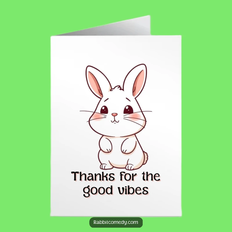 Free Printable Thank You Card: Rabbit's Keen Thanks - Grateful Sniff!