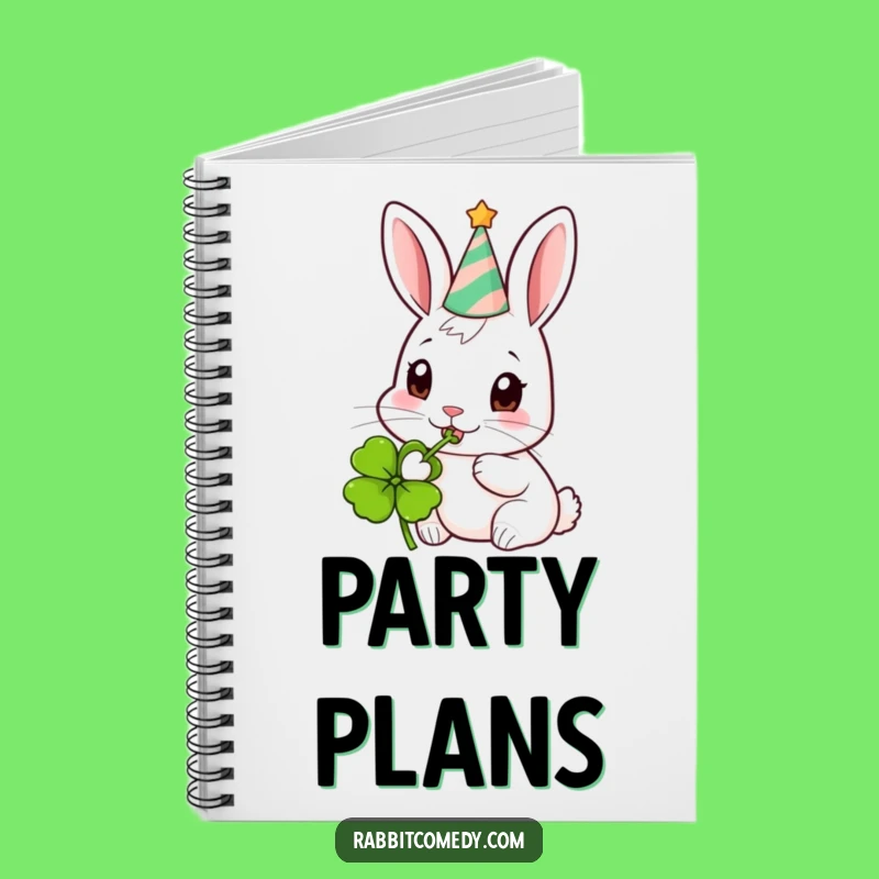 Funny Party Rabbit Notebook - Festive Journal & Gift